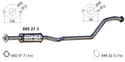 695213 Střední tlumič výfuku ERNST
