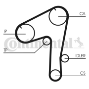 CT1084 Ozubený řemen rozvodů CONTINENTAL CTAM