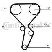 CT1116 Ozubený řemen rozvodů CONTINENTAL CTAM