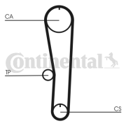 CT1132 Ozubený řemen rozvodů CONTINENTAL CTAM