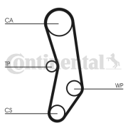 CT515 Ozubený řemen rozvodů CONTINENTAL CTAM