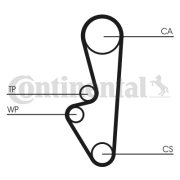 CT524 Ozubený řemen rozvodů CONTINENTAL CTAM