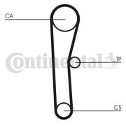 CT536 Ozubený řemen rozvodů CONTINENTAL CTAM