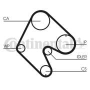 CT540 Ozubený řemen rozvodů CONTINENTAL CTAM