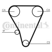 CT555 Ozubený řemen rozvodů CONTINENTAL CTAM