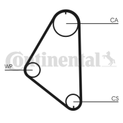 CT558WP1 Vodní pumpa + sada ozubeného řemene CONTINENTAL CTAM