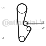 CT559 ozubený řemen CONTINENTAL CTAM