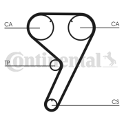 CT608 Ozubený řemen rozvodů CONTINENTAL CTAM