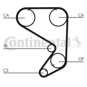 CT652 Ozubený řemen rozvodů CONTINENTAL CTAM