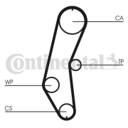 CT666 Ozubený řemen rozvodů CONTINENTAL CTAM