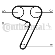 CT670 Ozubený řemen rozvodů CONTINENTAL CTAM