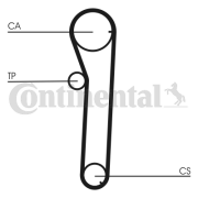 CT672 Ozubený řemen rozvodů CONTINENTAL CTAM