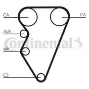 CT708 Ozubený řemen rozvodů CONTINENTAL CTAM