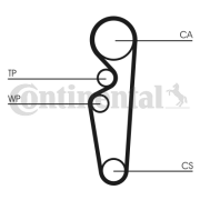 CT729 Ozubený řemen rozvodů CONTINENTAL CTAM