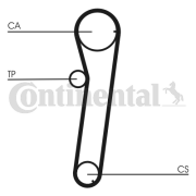 CT739 Ozubený řemen rozvodů CONTINENTAL CTAM