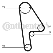 CT763 Ozubený řemen rozvodů CONTINENTAL CTAM