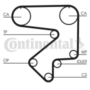 CT783 Ozubený řemen rozvodů CONTINENTAL CTAM