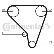 CT793 Ozubený řemen rozvodů CONTINENTAL CTAM