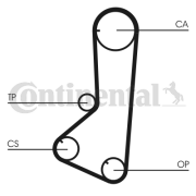 CT801 ozubený řemen CONTINENTAL CTAM