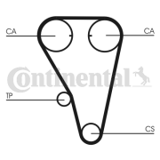 CT803 Ozubený řemen rozvodů CONTINENTAL CTAM