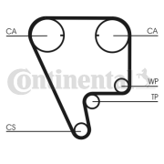 CT804 Ozubený řemen rozvodů CONTINENTAL CTAM