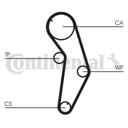 CT821 Ozubený řemen rozvodů CONTINENTAL CTAM