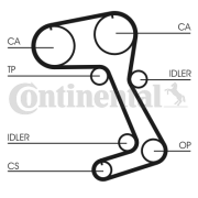 CT831 Ozubený řemen rozvodů CONTINENTAL CTAM