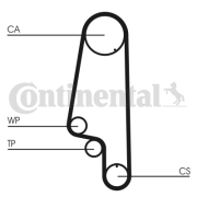 CT846WP4 Vodní pumpa + sada ozubeného řemene CONTINENTAL CTAM