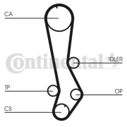 CT876 Ozubený řemen rozvodů CONTINENTAL CTAM