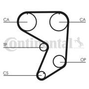 CT900 Ozubený řemen rozvodů CONTINENTAL CTAM