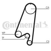 CT910WP1 Vodní pumpa + sada ozubeného řemene CONTINENTAL CTAM