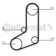 CT911 Ozubený řemen rozvodů CONTINENTAL CTAM