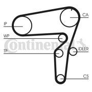 CT1105WP1 Vodní pumpa + sada ozubeného řemene CONTINENTAL CTAM