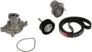 KP76PK1735 Vodní pumpa + klínový žebrový řemen Micro-V® Kit ESTART™ GATES