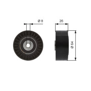 T38094 Vratná/vodicí kladka, klínový žebrový řemen FleetRunner™ Micro-V® Kit GATES