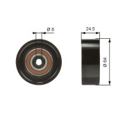 T38097 Vratná/vodicí kladka, klínový žebrový řemen FleetRunner™ Micro-V® Kit GATES