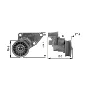 T38158 Napínák, žebrovaný klínový řemen FleetRunner™ Micro-V® Kit GATES