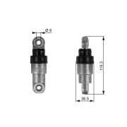 T38218 Tlumič vibrací, žebrovaný klínový řemen FleetRunner™ Micro-V® Kit GATES