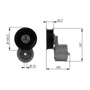 T38245 Napínák, žebrovaný klínový řemen FleetRunner™ Micro-V® Kit GATES