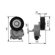 T38473 Napínák, žebrovaný klínový řemen FleetRunner™ Micro-V® Kit GATES