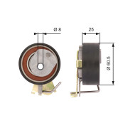 T43023 Napínací kladka, ozubený řemen Micro-V® ESTART™ GATES