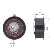 T43069 Napínací kladka, ozubený řemen Micro-V® ESTART™ GATES