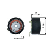 T43236 Napínací kladka, ozubený řemen Micro-V® ESTART™ GATES