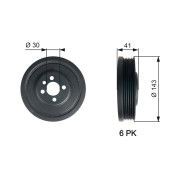 TVD1001 Řemenice, klikový hřídel FleetRunner™ Micro-V® Kit GATES