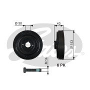 TVD1005A Řemenice, klikový hřídel FleetRunner™ Micro-V® Kit GATES