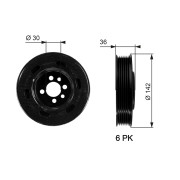 TVD1009 Řemenice, klikový hřídel FleetRunner™ Micro-V® Kit GATES