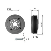 TVD1014A Řemenice, klikový hřídel FleetRunner™ Micro-V® Kit GATES