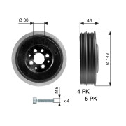 TVD1015A Řemenice, klikový hřídel FleetRunner™ Micro-V® Kit GATES