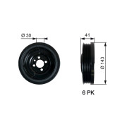 TVD1031 Řemenice, klikový hřídel FleetRunner™ Micro-V® Kit GATES