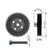 TVD1057A Řemenice, klikový hřídel FleetRunner™ Micro-V® Kit GATES